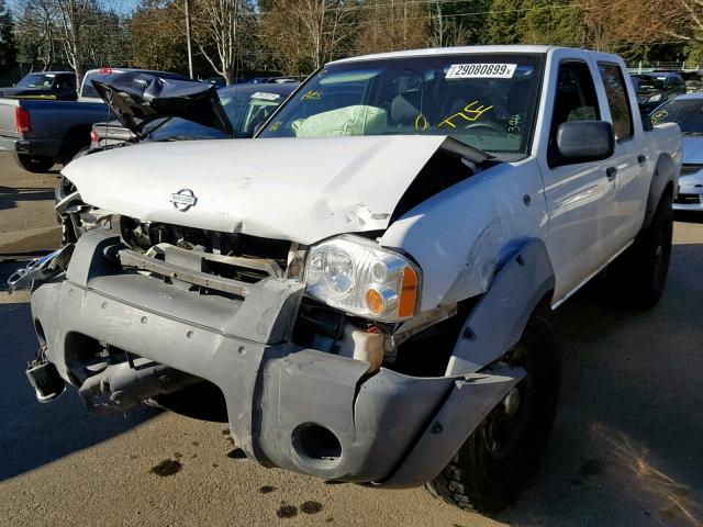 1N6ED27Y71C362390 - 2001 NISSAN FRONTIER C WHITE photo 2