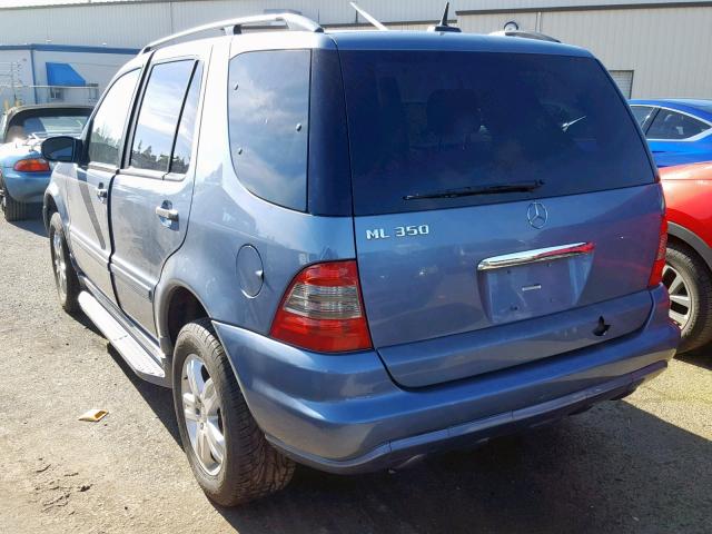 4JGAB57E95A536519 - 2005 MERCEDES-BENZ ML250 BLUE BLUE photo 3