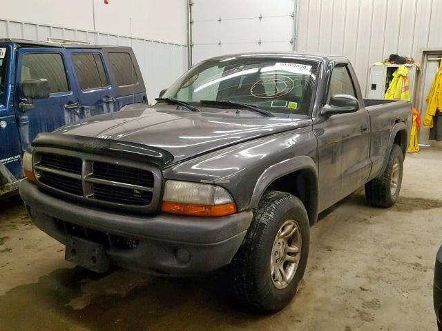 1D7GG16X63S134370 - 2003 DODGE DAKOTA SXT GRAY photo 2