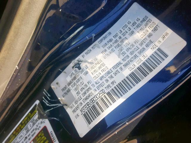 JM3TB3BV9B0302592 - 2011 MAZDA CX-9 BLUE photo 10