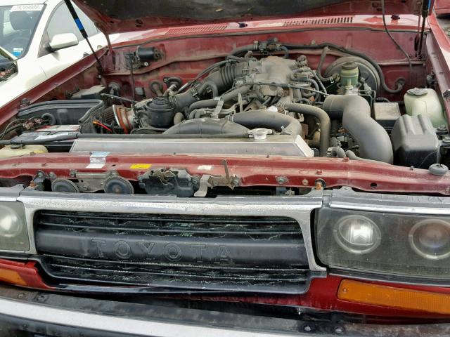 JT3FJ80W5M0023875 - 1991 TOYOTA LAND CRUIS RED photo 7