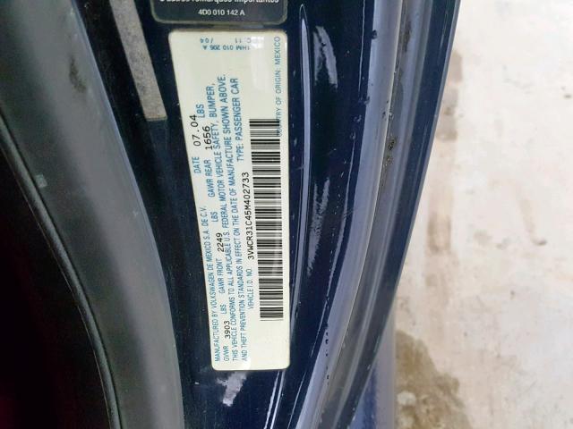 3VWCR31C45M402733 - 2005 VOLKSWAGEN NEW BEETLE Mavi foto 10