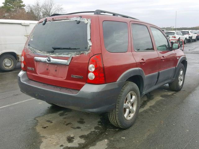 4F2CZ96125KM35539 - 2005 MAZDA TRIBUTE S BURGUNDY photo 4