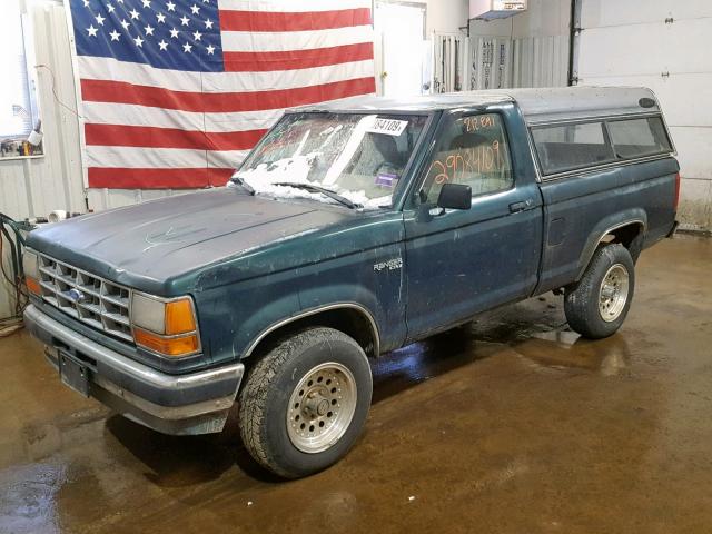 1FTCR11T6MUE55497 - 1991 FORD RANGER GREEN photo 2