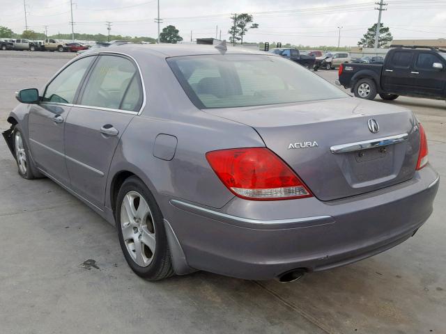 JH4KB16565C010225 - 2005 ACURA RL GRAY photo 3