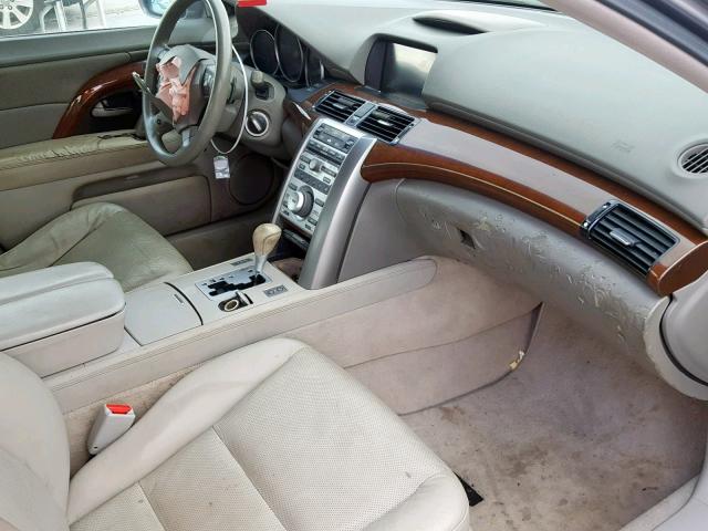 JH4KB16565C010225 - 2005 ACURA RL GRAY photo 5