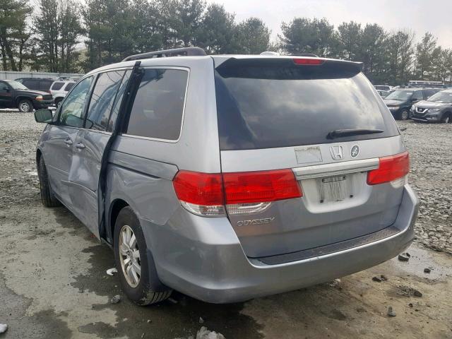 5FNRL38799B049259 - 2009 HONDA ODYSSEY EX BLUE photo 3