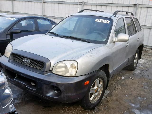 KM8SB13D34U848407 - 2004 HYUNDAI SANTA FE SILVER photo 2