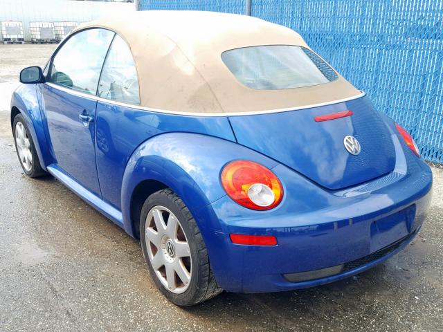 3VWPF31Y67M401589 - 2007 VOLKSWAGEN NEW BEETLE Mavi foto 3