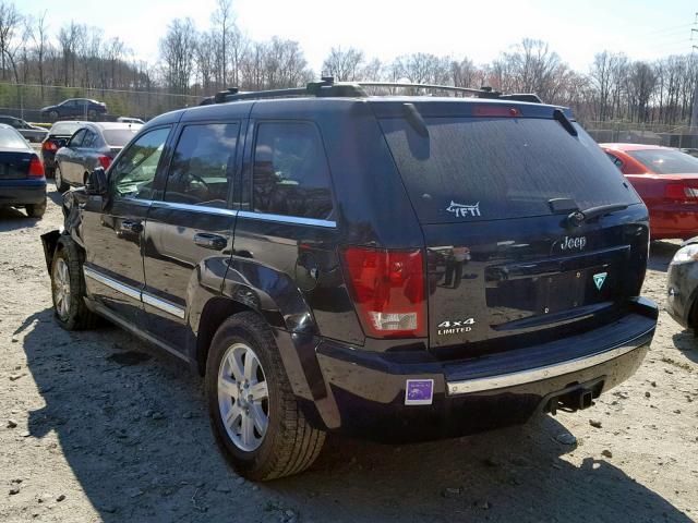 1J8HR58N48C162786 - 2008 JEEP GRAND CHER BLACK photo 3