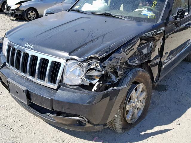 1J8HR58N48C162786 - 2008 JEEP GRAND CHER BLACK photo 9