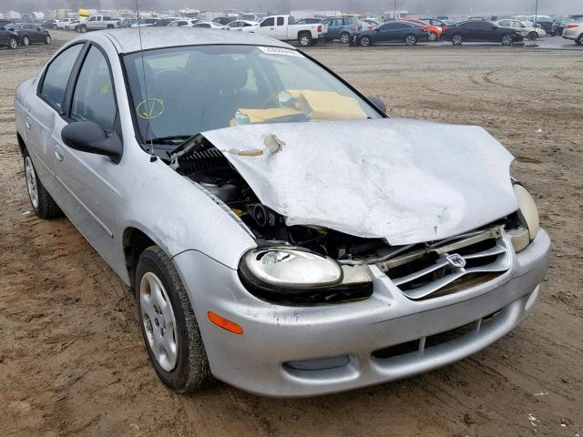 1B3ES26C72D653113 - 2002 DODGE NEON SILVER photo 1