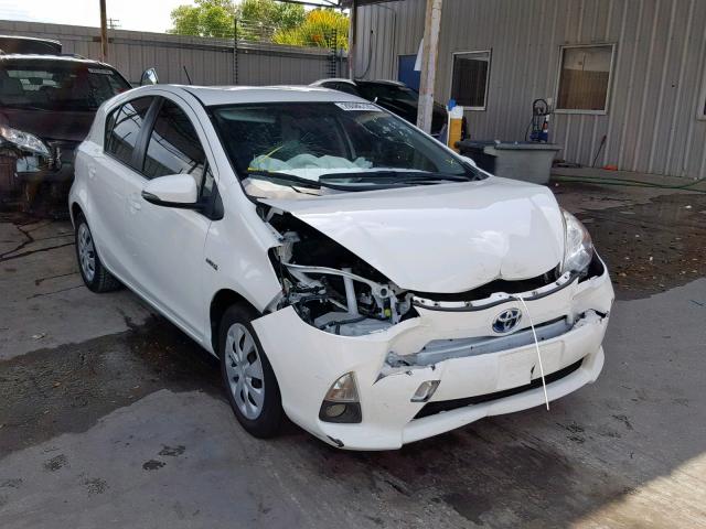 JTDKDTB32D1047858 - 2013 TOYOTA PRIUS C WHITE photo 1