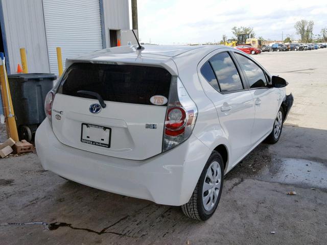 JTDKDTB32D1047858 - 2013 TOYOTA PRIUS C WHITE photo 4