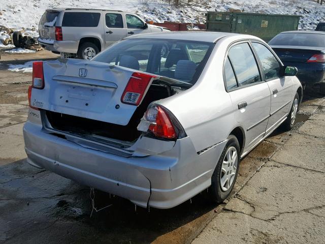 1HGES16355L024129 - 2005 HONDA CIVIC DX V SILVER photo 4