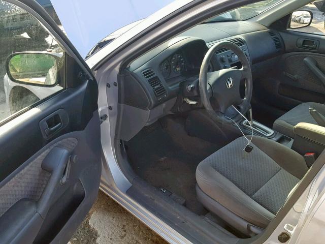 1HGES16355L024129 - 2005 HONDA CIVIC DX V SILVER photo 9