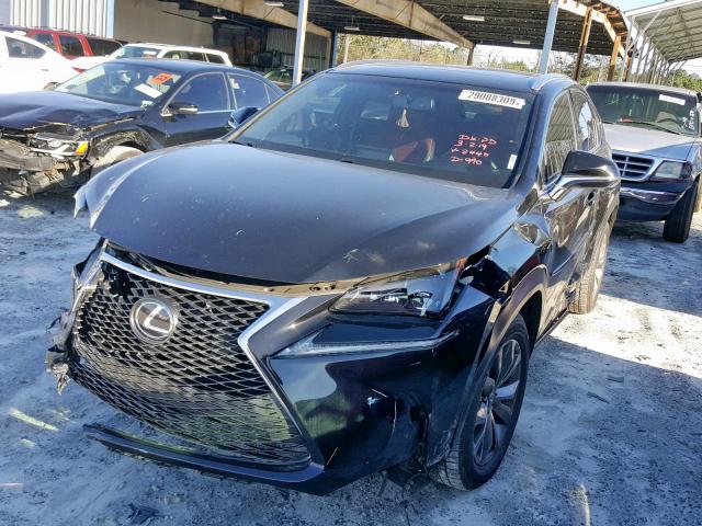 JTJYARBZ0F2002440 - 2015 LEXUS NX 200T BLACK photo 2