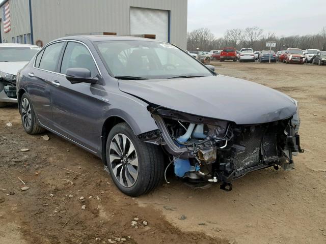 1HGCR6F54FA010446 - 2015 HONDA ACCORD HYB GRAY photo 1