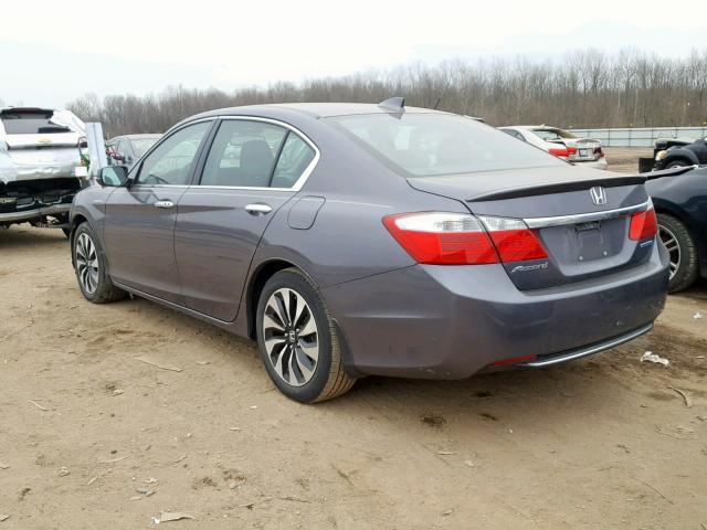 1HGCR6F54FA010446 - 2015 HONDA ACCORD HYB GRAY photo 3