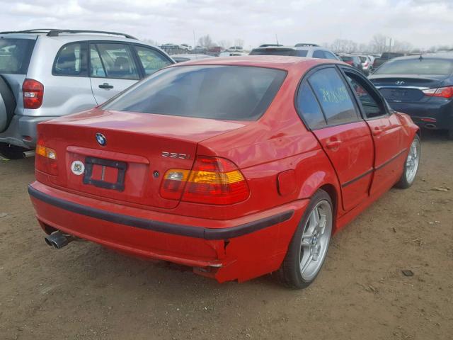 WBAEV53412KM15805 - 2002 BMW 330 I RED photo 4