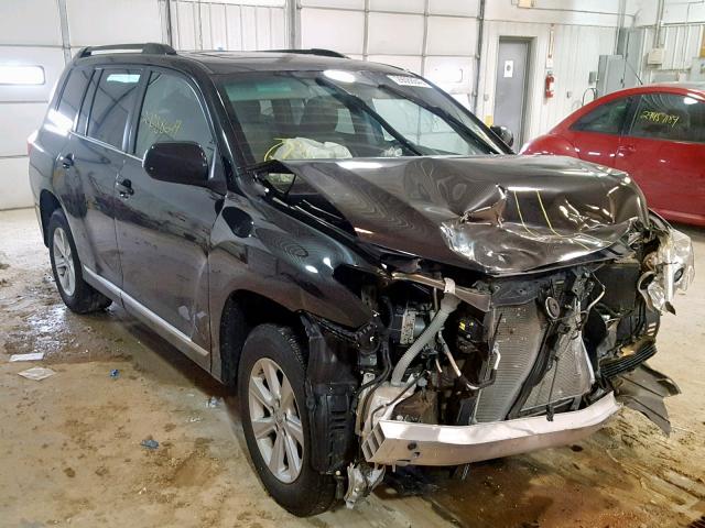 5TDBK3EH5CS165806 - 2012 TOYOTA HIGHLANDER BLACK photo 1