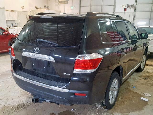 5TDBK3EH5CS165806 - 2012 TOYOTA HIGHLANDER BLACK photo 4