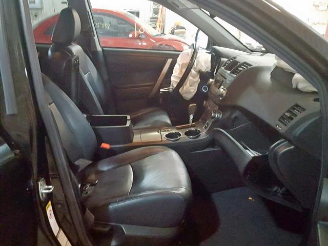 5TDBK3EH5CS165806 - 2012 TOYOTA HIGHLANDER BLACK photo 5