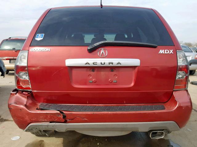 2HNYD18674H545629 - 2004 ACURA MDX TOURIN BURGUNDY photo 9