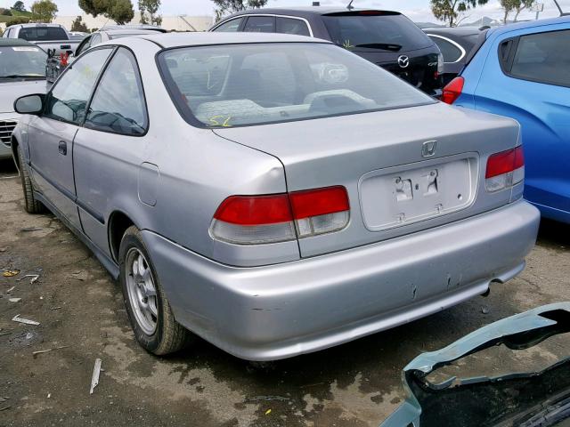 1HGEJ7229YL109224 - 2000 HONDA CIVIC HX SILVER photo 3