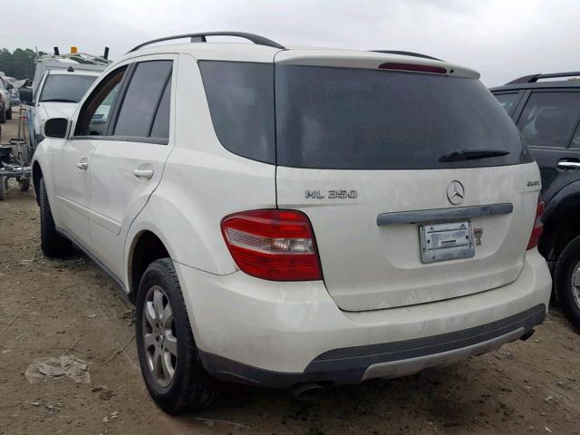 4JGBB86E37A213867 - 2007 MERCEDES-BENZ ML 350 WHITE photo 3