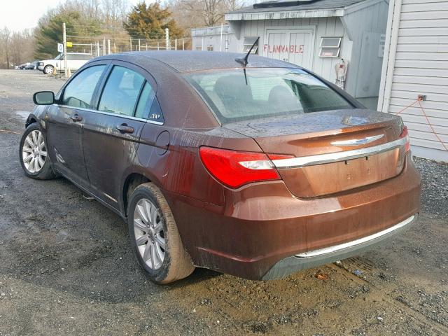 1C3CCBBB8DN584840 - 2013 CHRYSLER 200 TOURIN BROWN photo 3