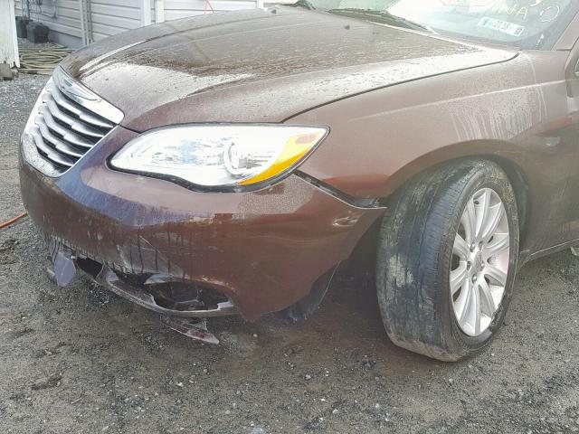 1C3CCBBB8DN584840 - 2013 CHRYSLER 200 TOURIN BROWN photo 9