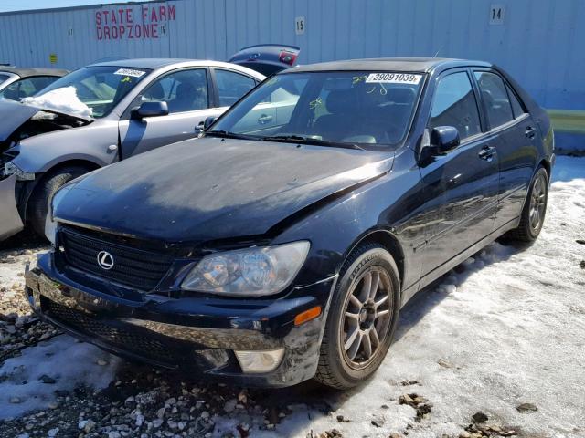 JTHBD182310013527 - 2001 LEXUS IS 300 BLACK photo 2