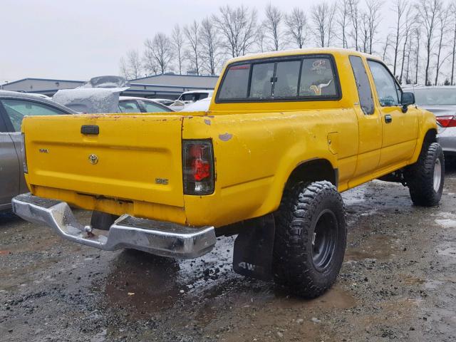 JT4VN13G1M5056754 - 1991 TOYOTA PICKUP 1/2 YELLOW photo 4