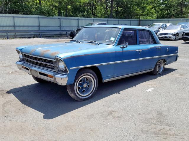 115697W182538 - 1967 CHEVROLET NOVA BLUE photo 2