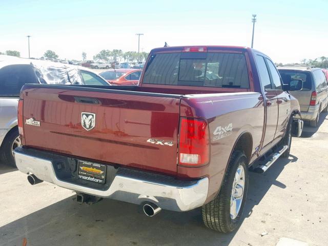 1C6RR7GT5JS159633 - 2018 RAM 1500 SLT BURGUNDY photo 4