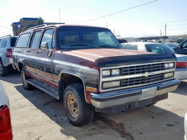 1GNEV16K2KF194530 - 1989 CHEVROLET SUBURBAN V MAROON photo 1