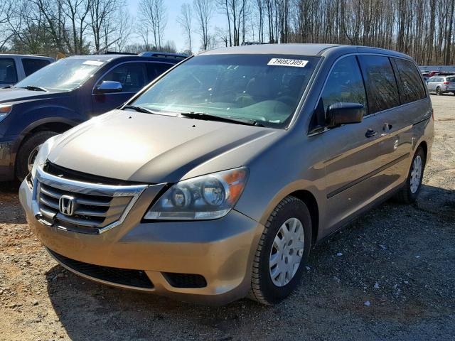 5FNRL38238B115503 - 2008 HONDA ODYSSEY LX GOLD photo 2