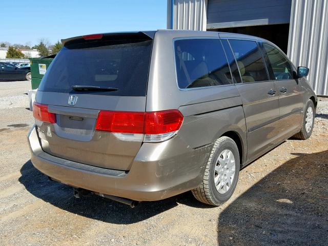 5FNRL38238B115503 - 2008 HONDA ODYSSEY LX GOLD photo 4