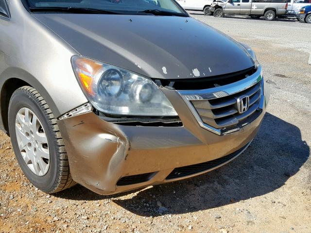 5FNRL38238B115503 - 2008 HONDA ODYSSEY LX GOLD photo 9