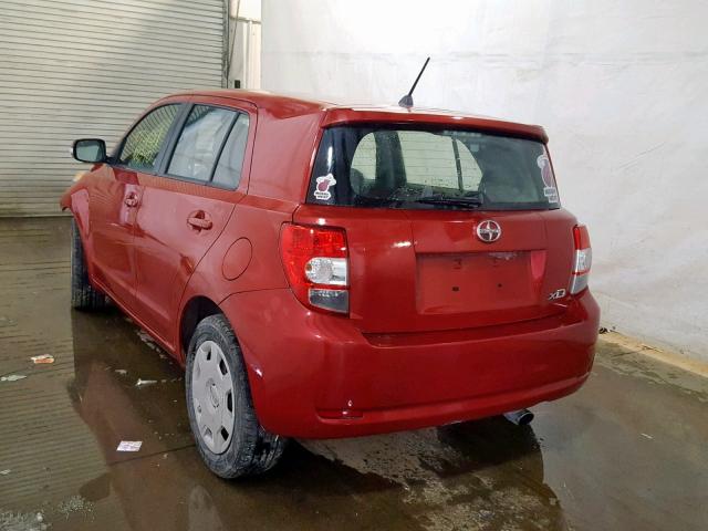 JTKKU10418J022500 - 2008 TOYOTA SCION RED photo 3