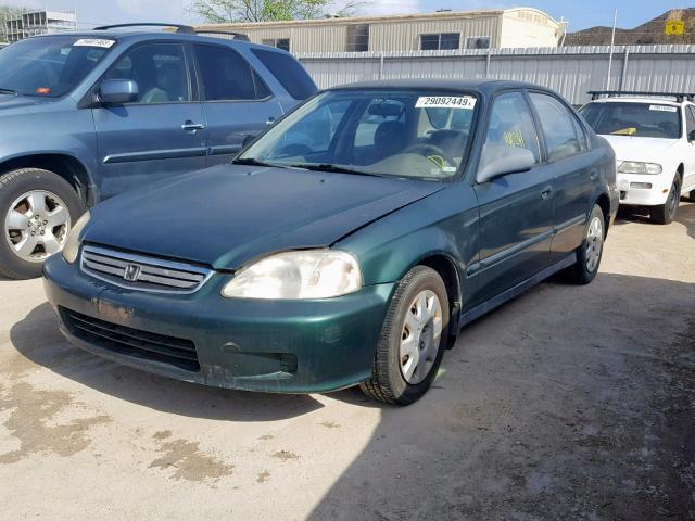2HGEJ6613XH515166 - 1999 HONDA CIVIC BASE GREEN photo 2