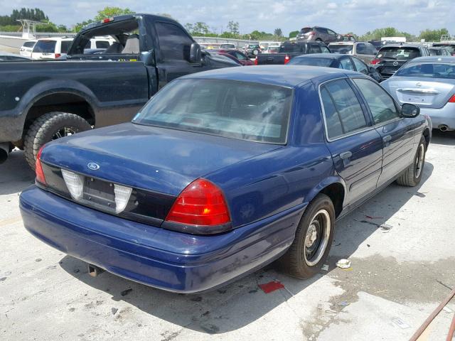 2FAFP71W71X129864 - 2001 FORD CROWN VICT BLUE photo 4