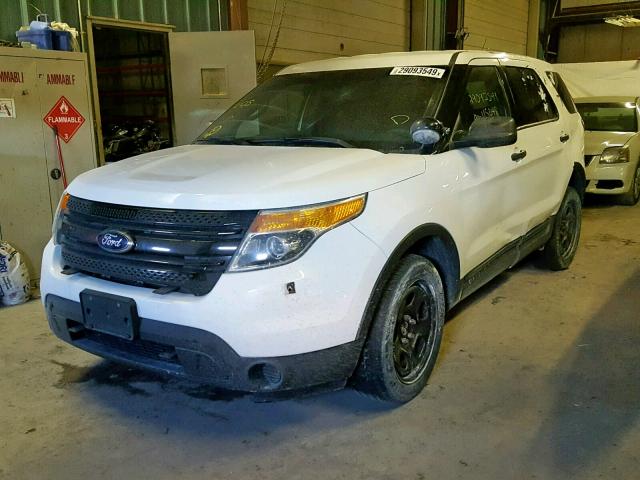 1FM5K8AR3DGA88904 - 2013 FORD EXPLORER P WHITE photo 2