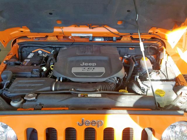 1C4AJWBG7CL223248 - 2012 JEEP WRANGLER S ORANGE photo 7