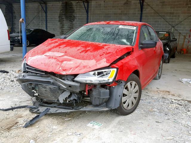 3VW2K7AJ2FM304422 - 2015 VOLKSWAGEN JETTA BASE RED photo 2