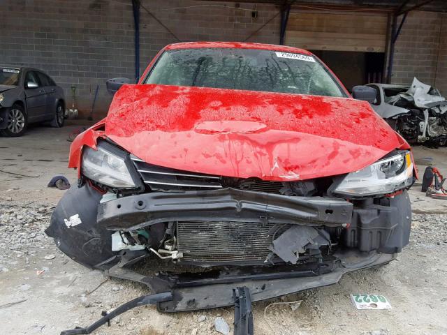 3VW2K7AJ2FM304422 - 2015 VOLKSWAGEN JETTA BASE RED photo 9