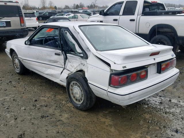 1FACP41MXNF168398 - 1992 FORD MUSTANG LX WHITE photo 3