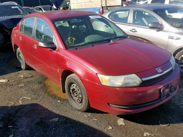 1G8AG52F74Z117827 - 2004 SATURN ION LEVEL BURGUNDY photo 1