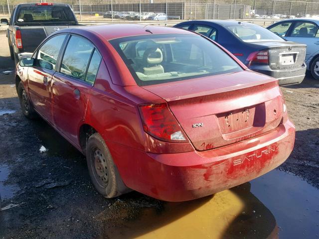 1G8AG52F74Z117827 - 2004 SATURN ION LEVEL BURGUNDY photo 3